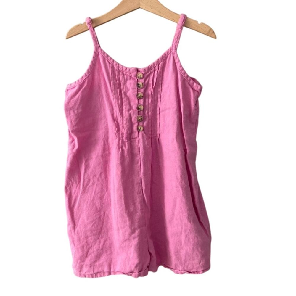 Cotton On Linen Blend Cami Romper - Pink - 8